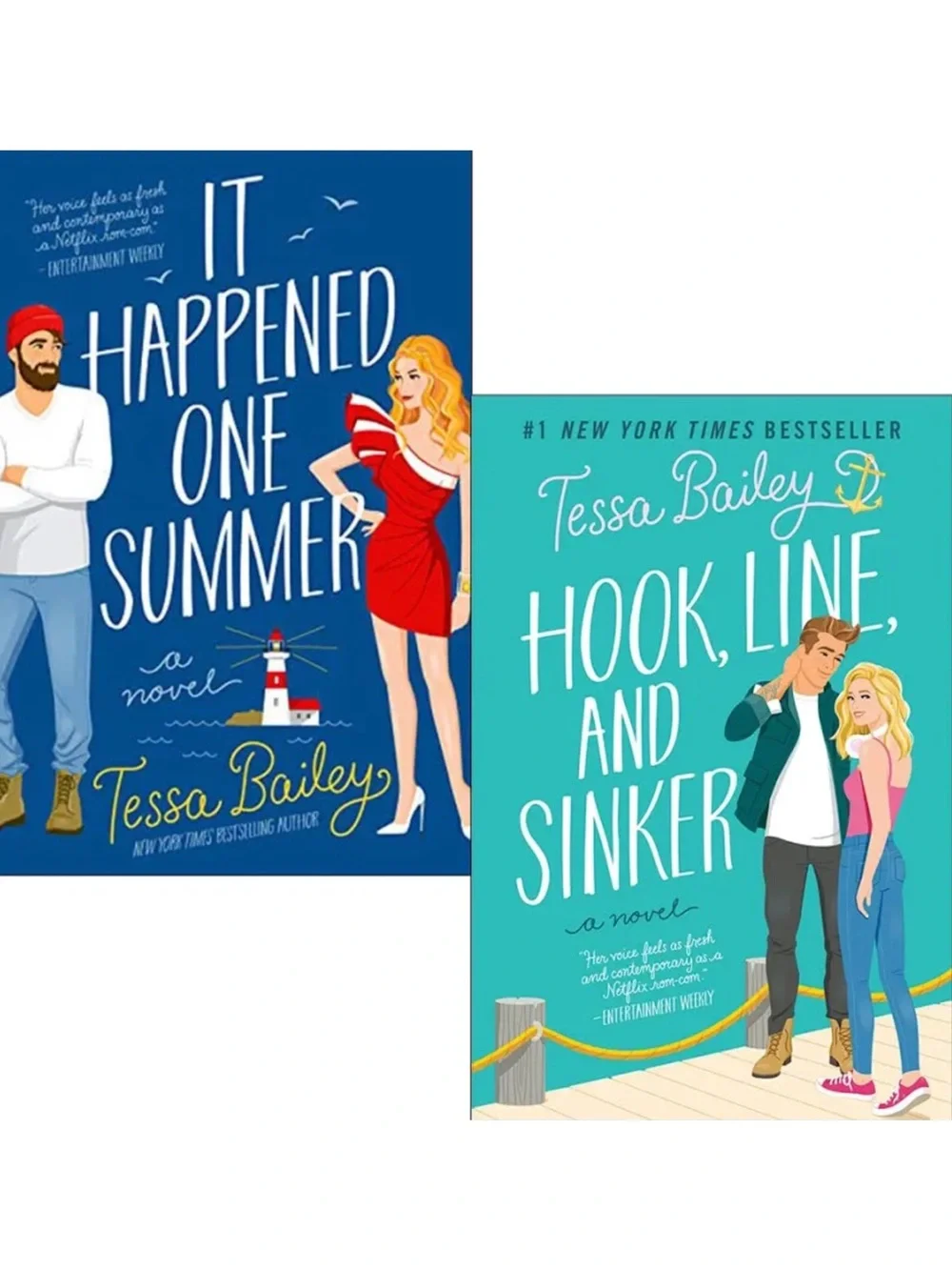 It happened one summer and Hook, line, and sinker by Tessa Bailey